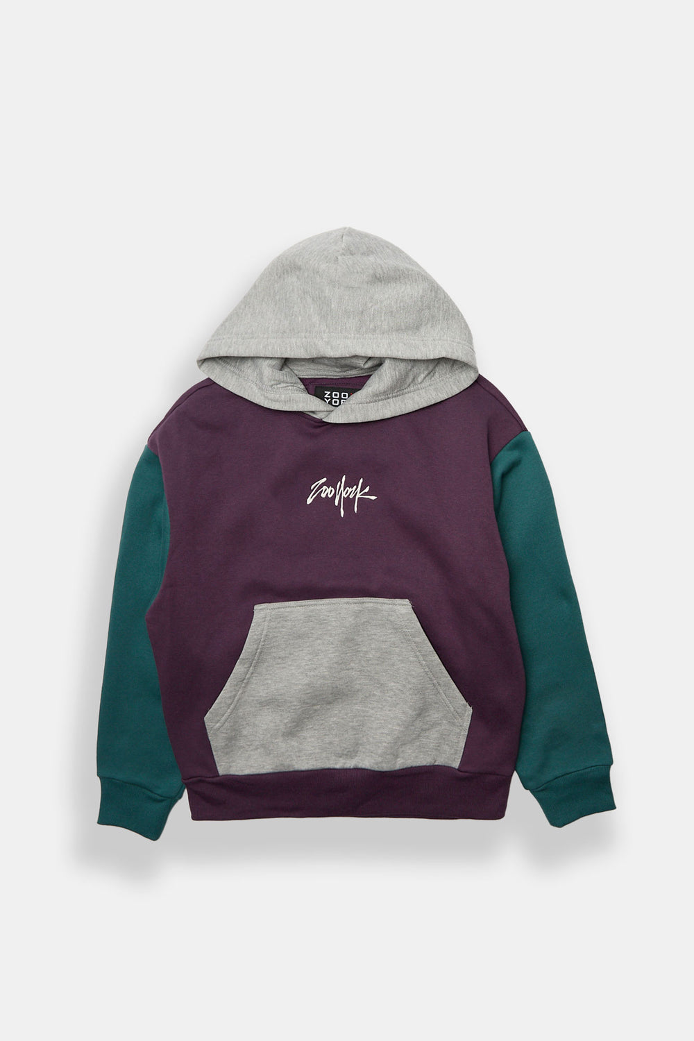 Zoo York Youth Embroidered Colour Block Hoodie Zoo York Youth Embroidered Colour Block Hoodie