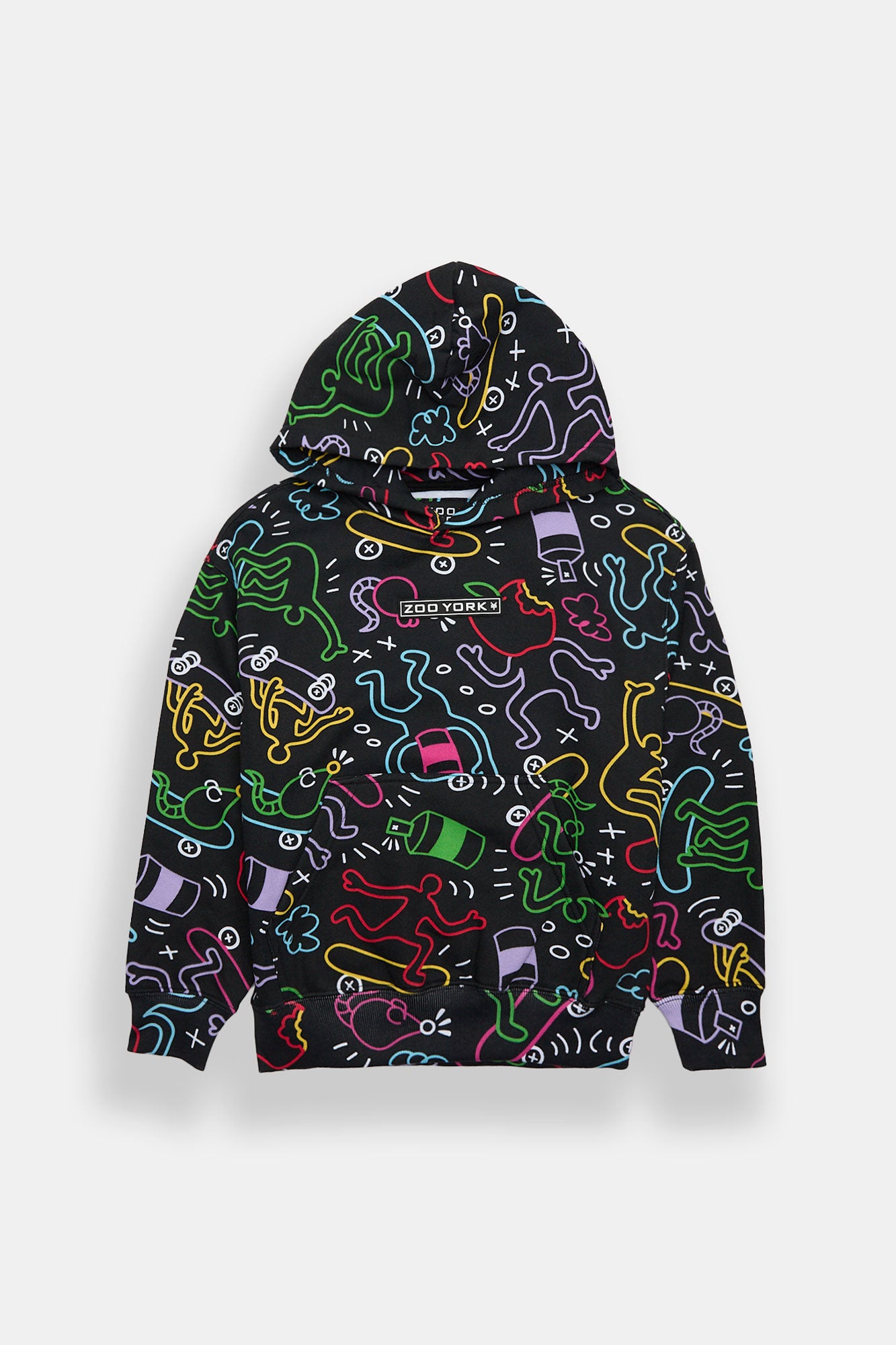 Zoo York Youth Doodle Printed Hoodie - Black /