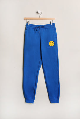 Jogger en molleton patch smile Arsenic junior