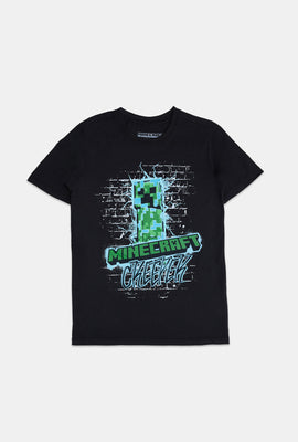 T-shirt imprimé Minecraft Creeper junior