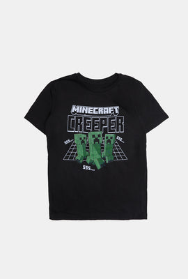 T-shirt imprimé Minecraft Creeper junior