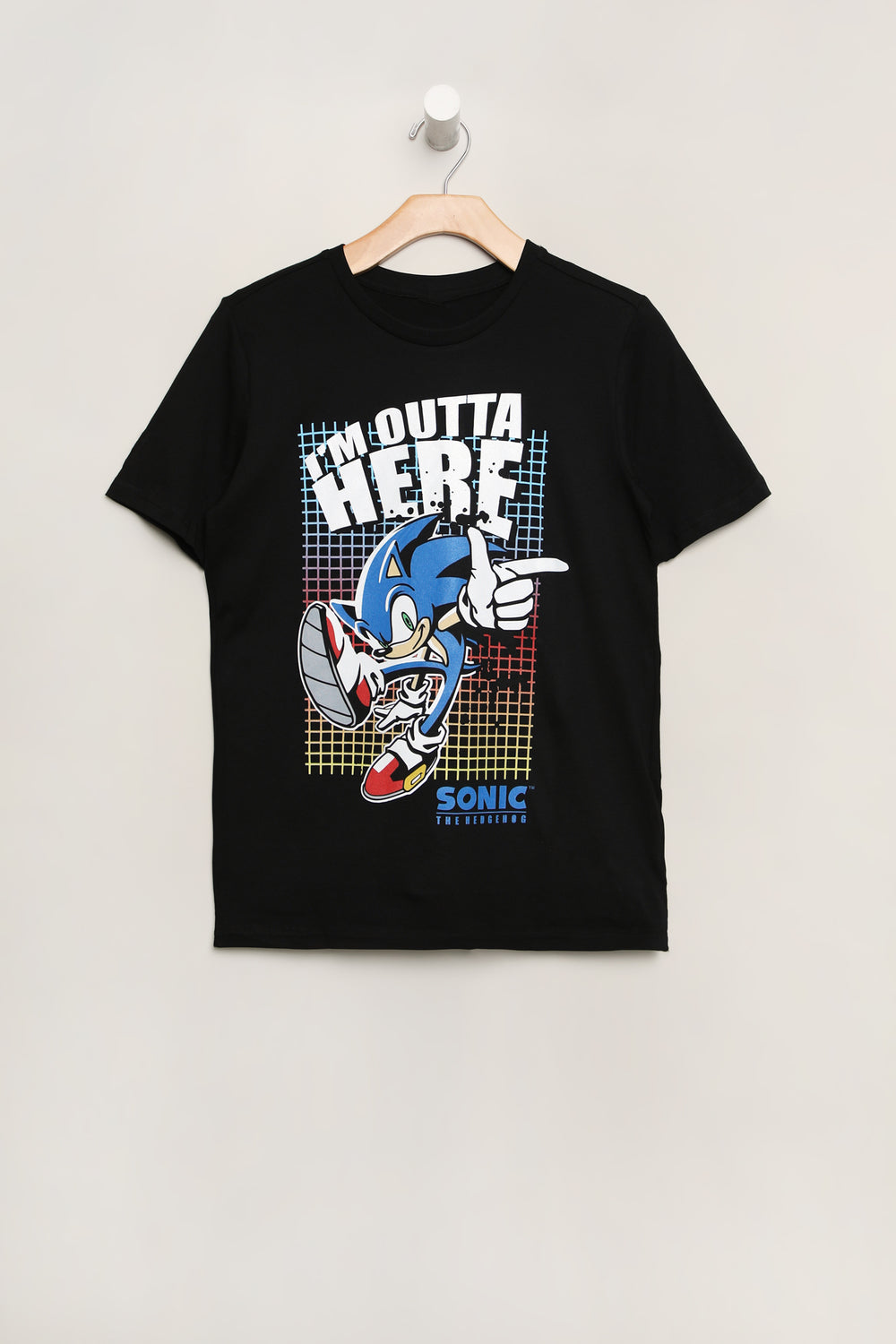 Youth Sonic The Hedgehog I'm Outta Here T-Shirt Youth Sonic The Hedgehog I'm Outta Here T-Shirt