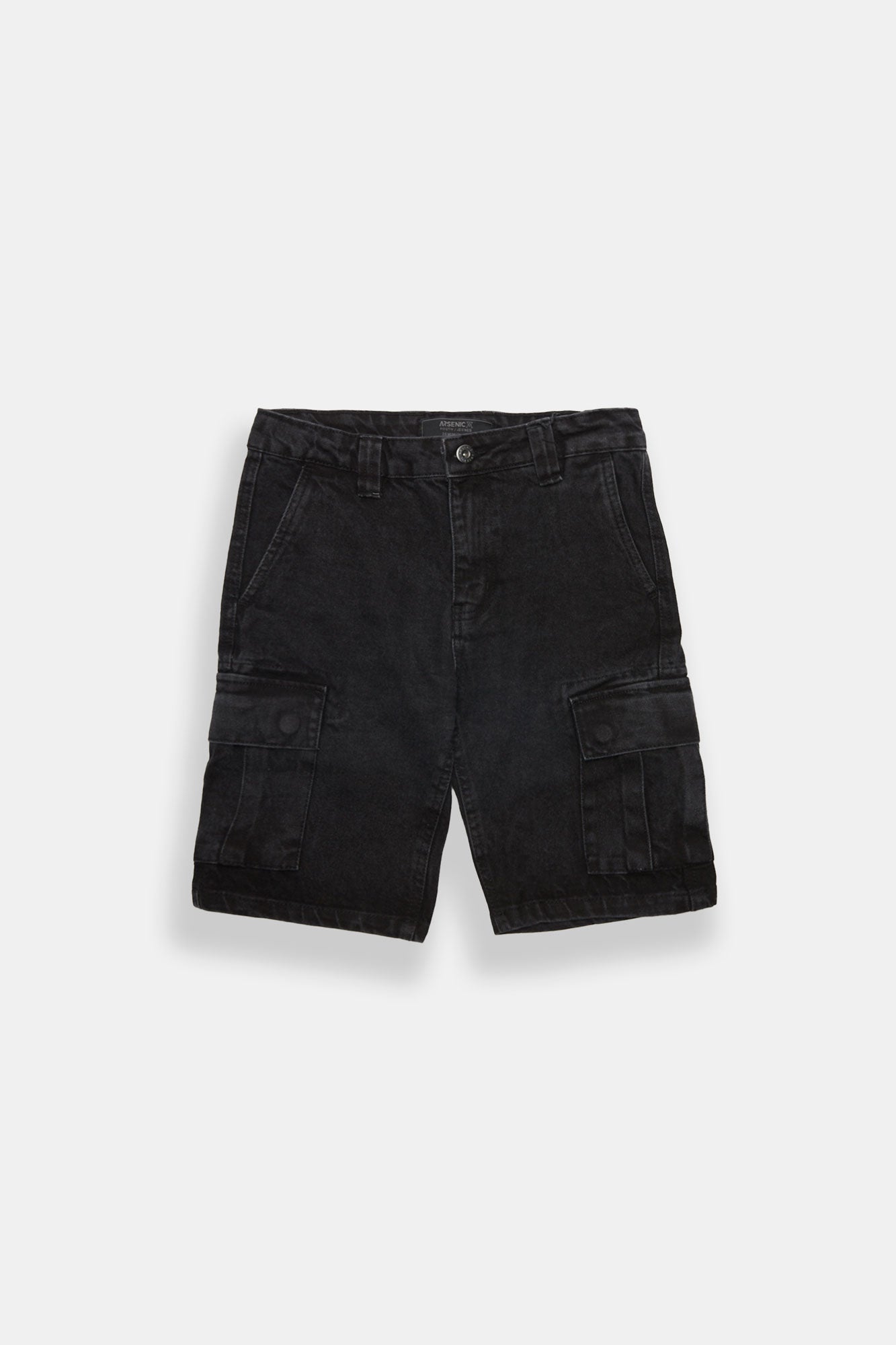 Arsenic Youth Denim Cargo Shorts - Black /