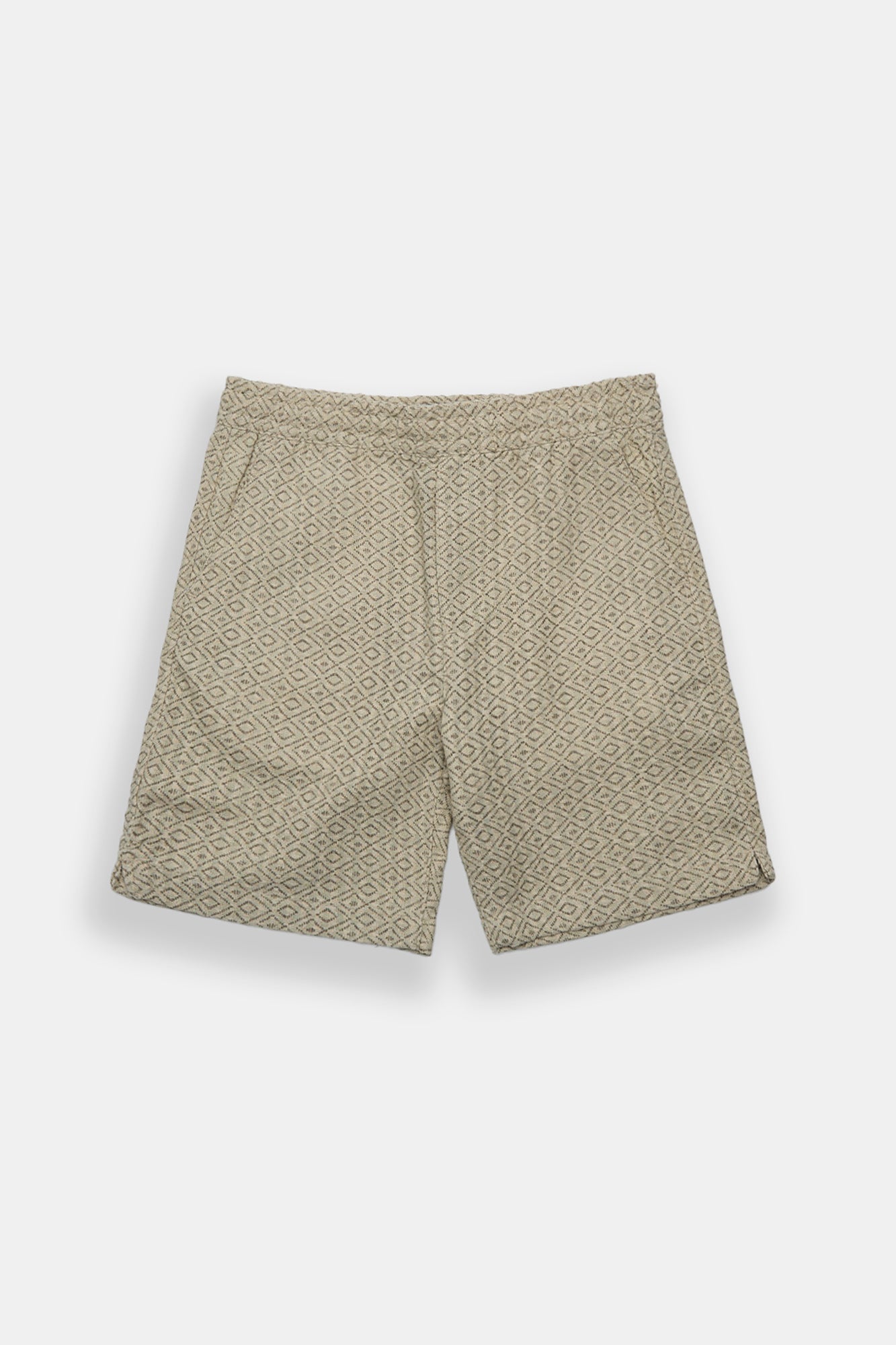 Youth Textured Geometric Shorts 7" - Beige /