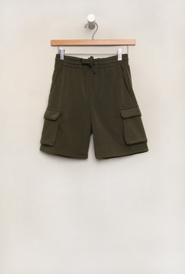 West49 Youth Fleece Solid Colour Cargo Shorts