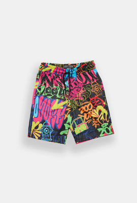 Short en maille motif graffiti Zoo York junior