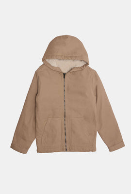 Veste en sergé doublée en sherpa Arsenic junior