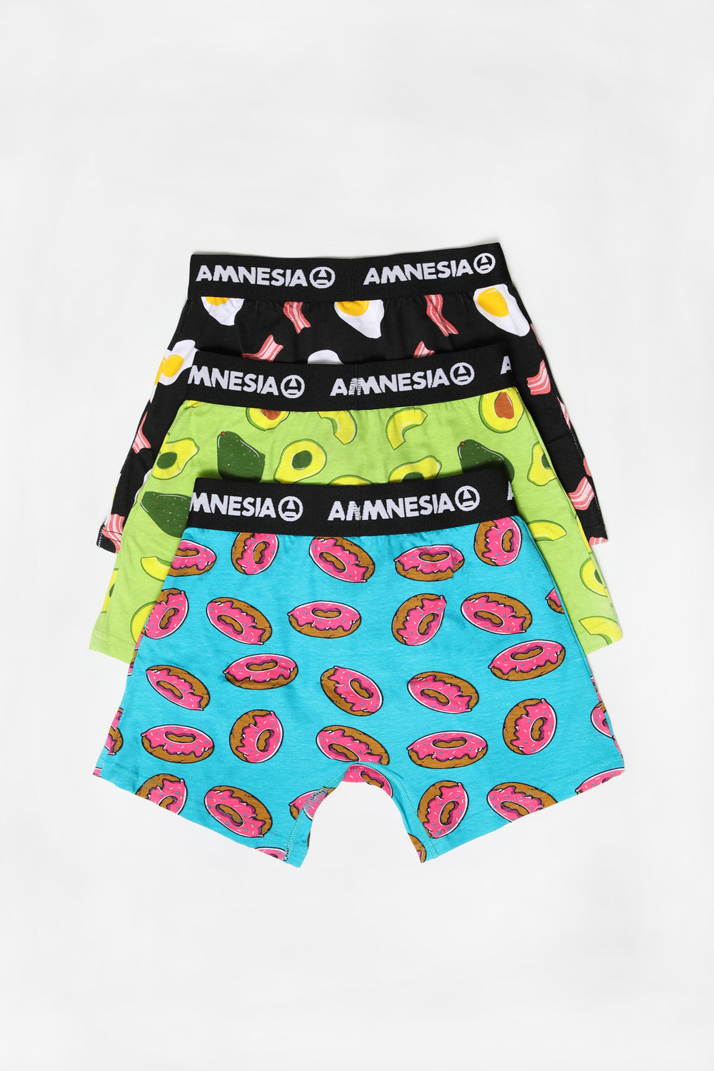 Amnesia Youth 3-Pack Food Print Boxer Briefs Amnesia Youth 3-Pack Food Print Boxer Briefs