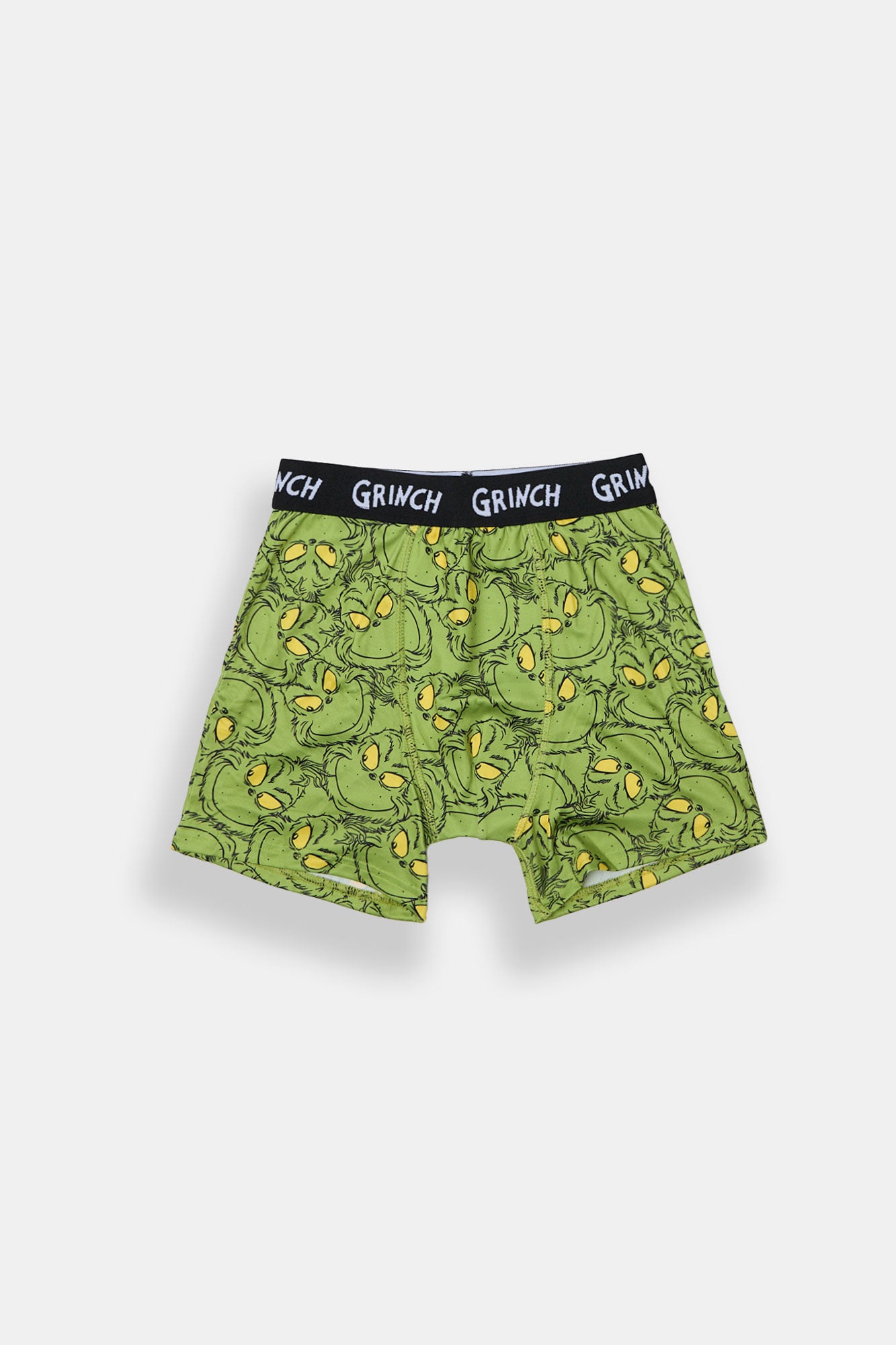 Youth Grinch Faces Boxer Brief - Green /