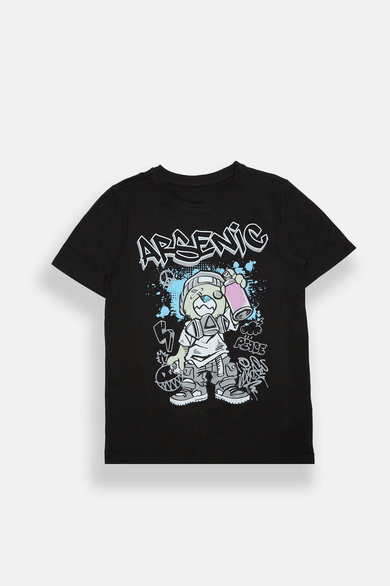 Arsenic Youth Graffiti Bear Tee - Black /