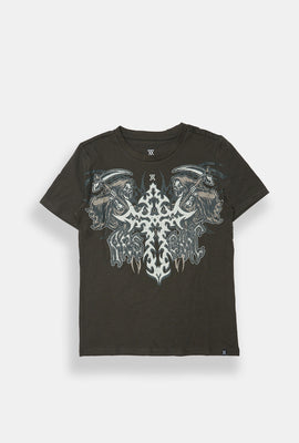 T-shirt imprimé faucheur croix Arsenic junior