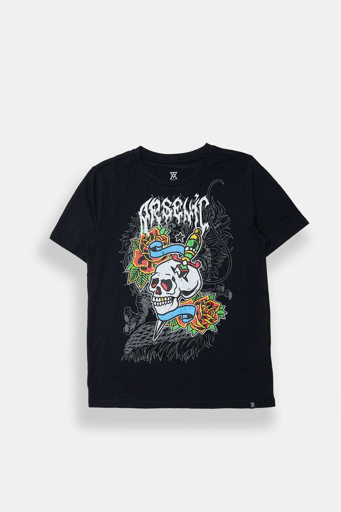 Arsenic Youth Skull Tattoo Graphic Tee - /
