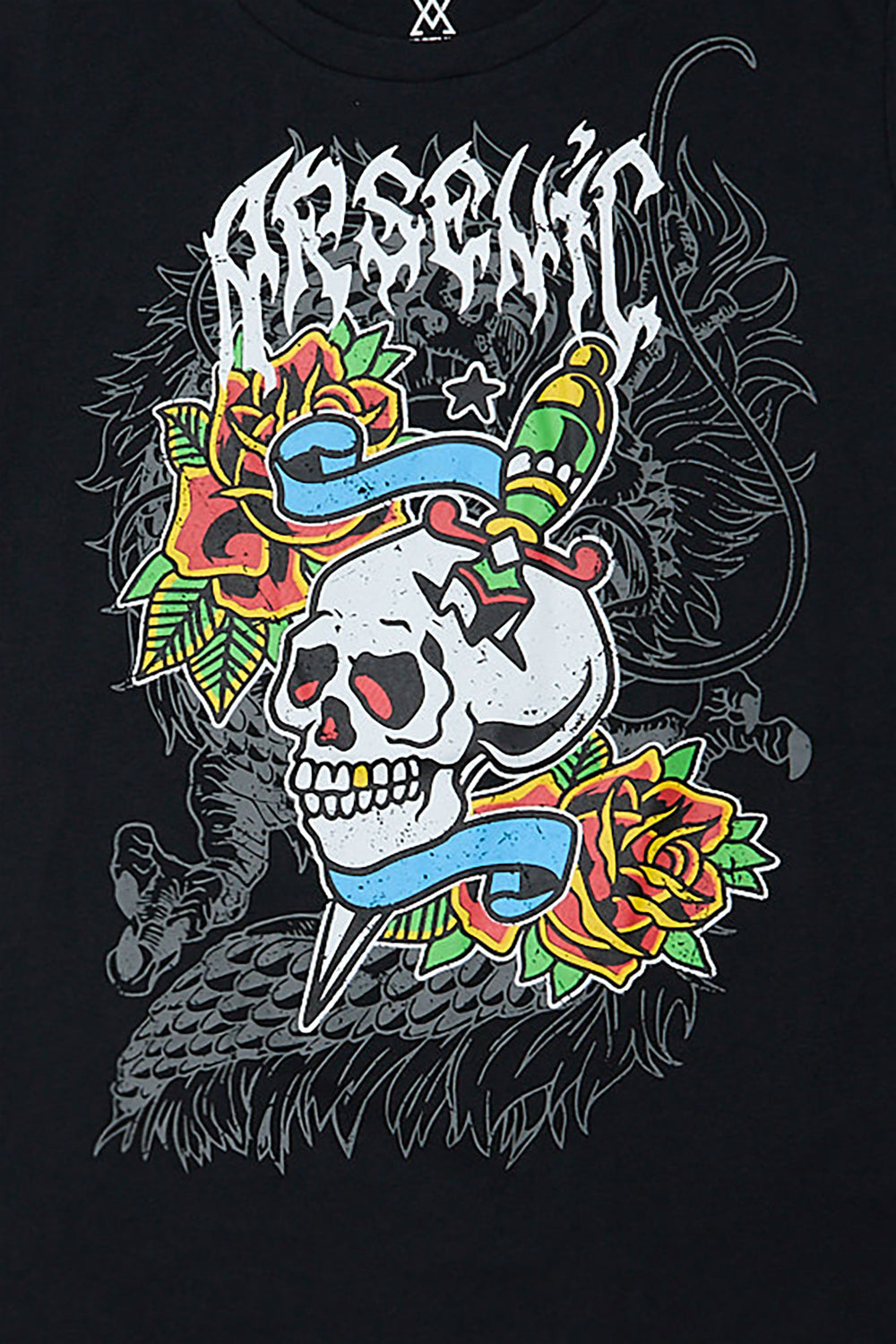 T-shirt imprimé crâne tatouage Arsenic junior T-shirt imprimé crâne tatouage Arsenic junior