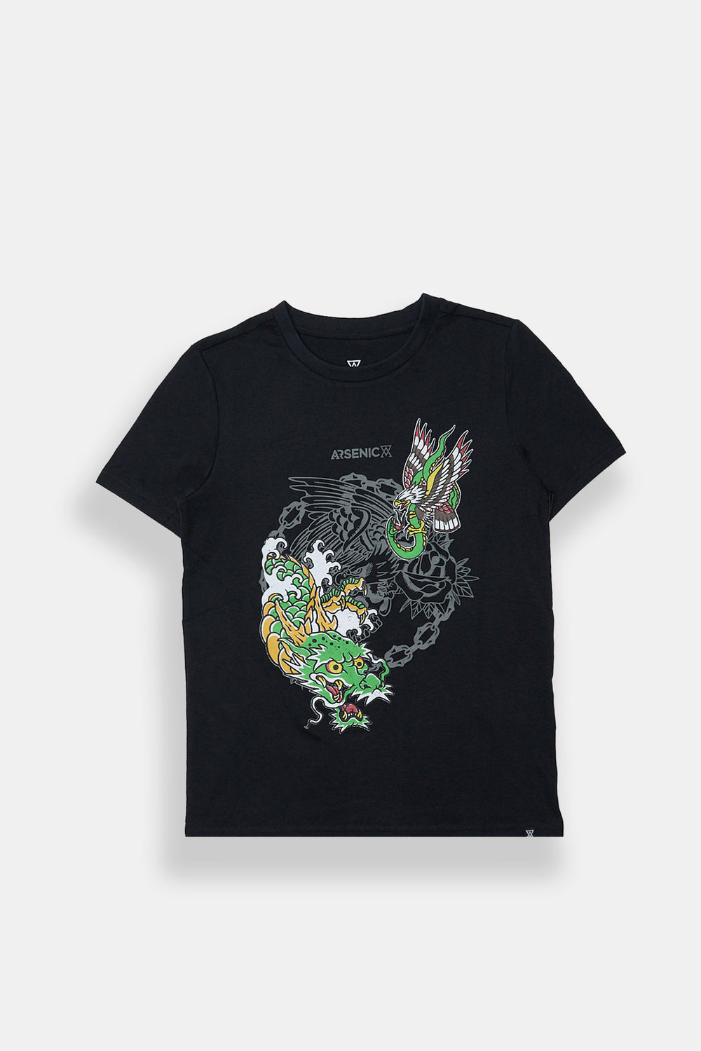 T-shirt imprimé dragon et tigre Arsenic junior T-shirt imprimé dragon et tigre Arsenic junior