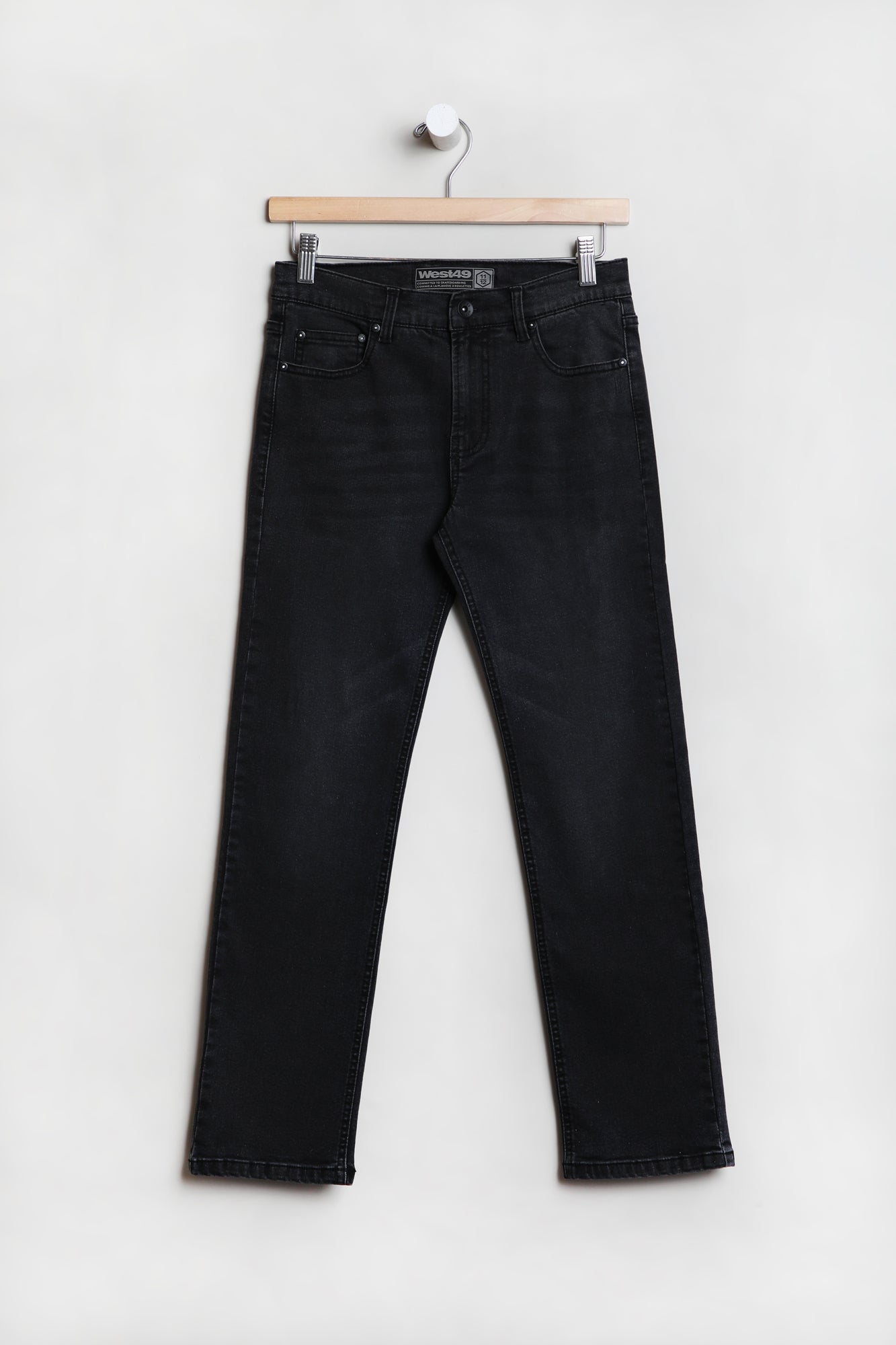 West49 Youth Washed Black Slim Jean - Charcoal /