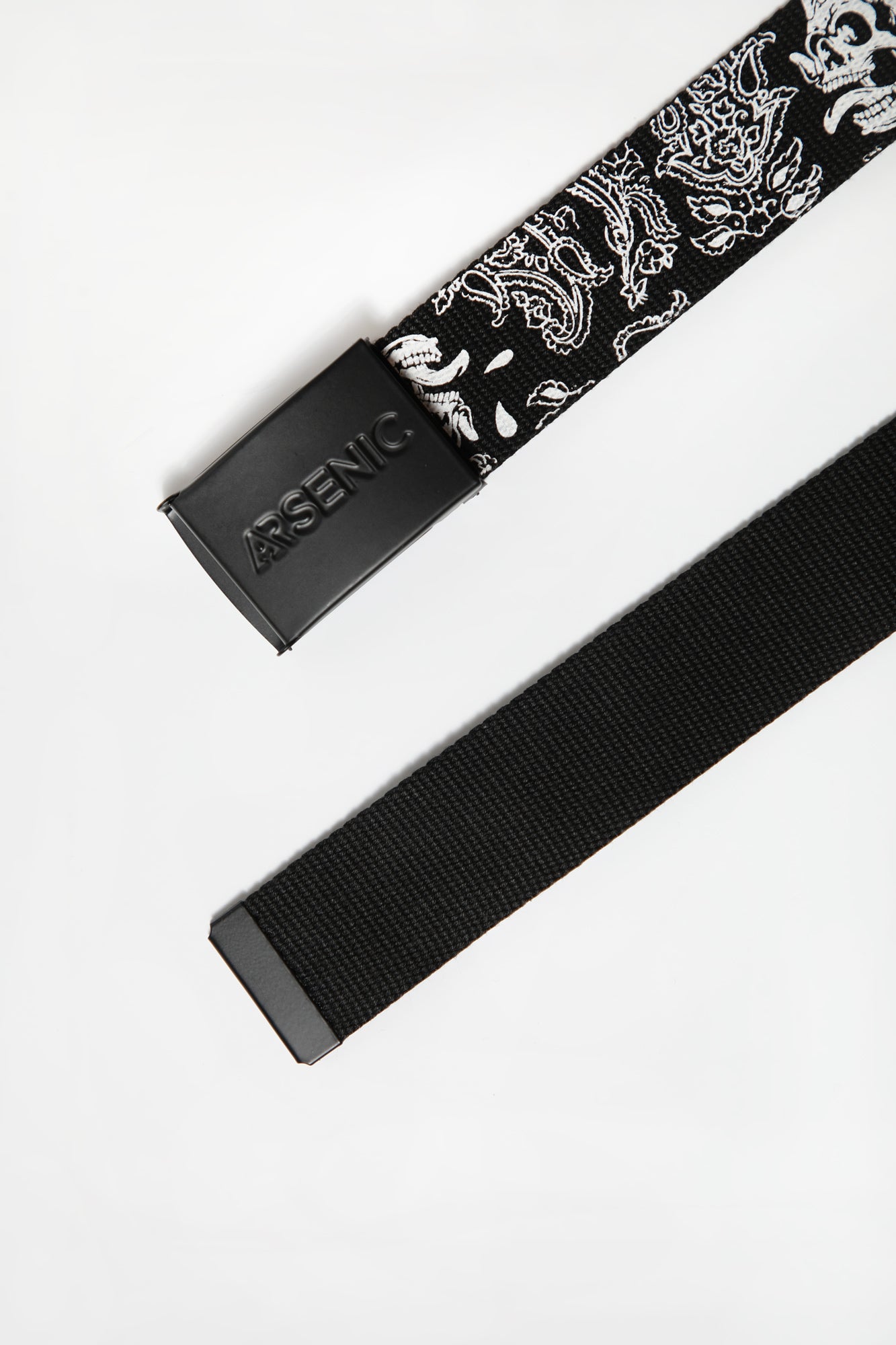Arsenic Youth Printed Web Belt - Black / O/S