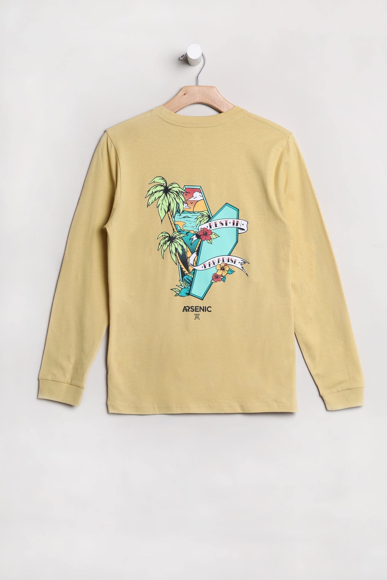Arsenic Youth Rest Paradise Long Sleeve Top - Pale Yellow /