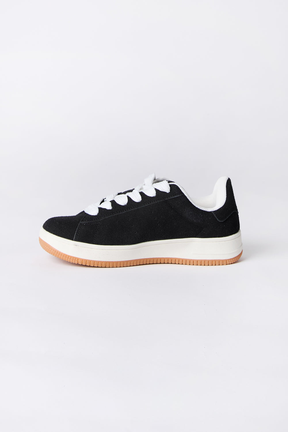 Zoo York Youth Black and White Suede Low Tops Black with White