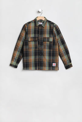 Amnesia Youth Plaid Button-Up