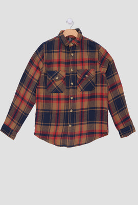 Arsenic Youth Plaid Button-Up