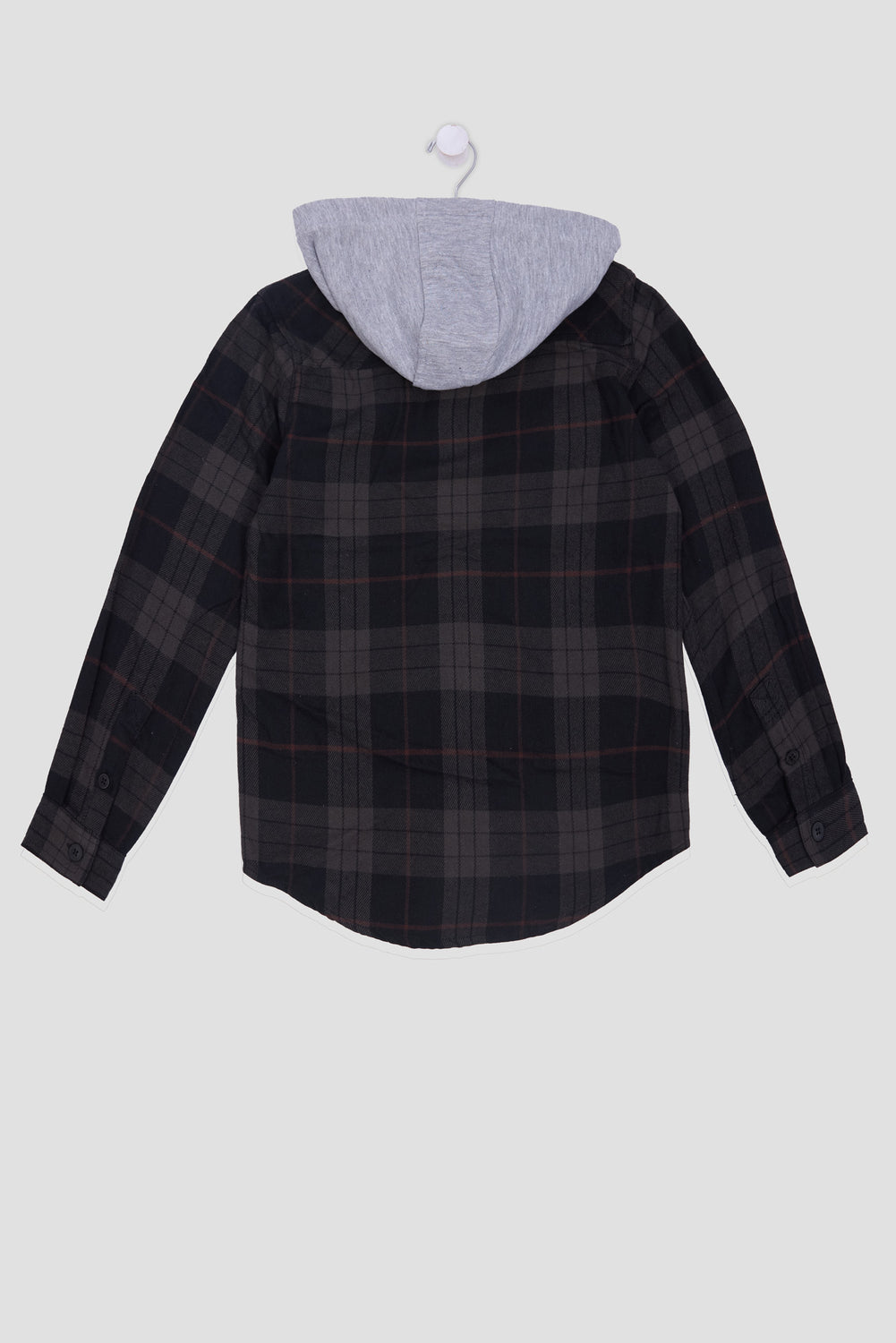 Arsenic Youth Hooded Plaid Button-Up Arsenic Youth Hooded Plaid Button-Up