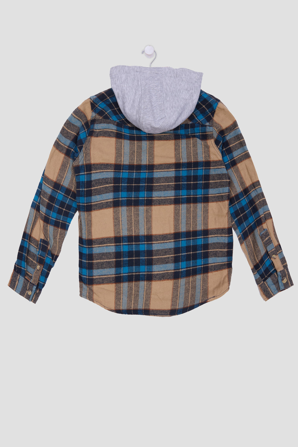 Arsenic Youth Hooded Plaid Button-Up Arsenic Youth Hooded Plaid Button-Up