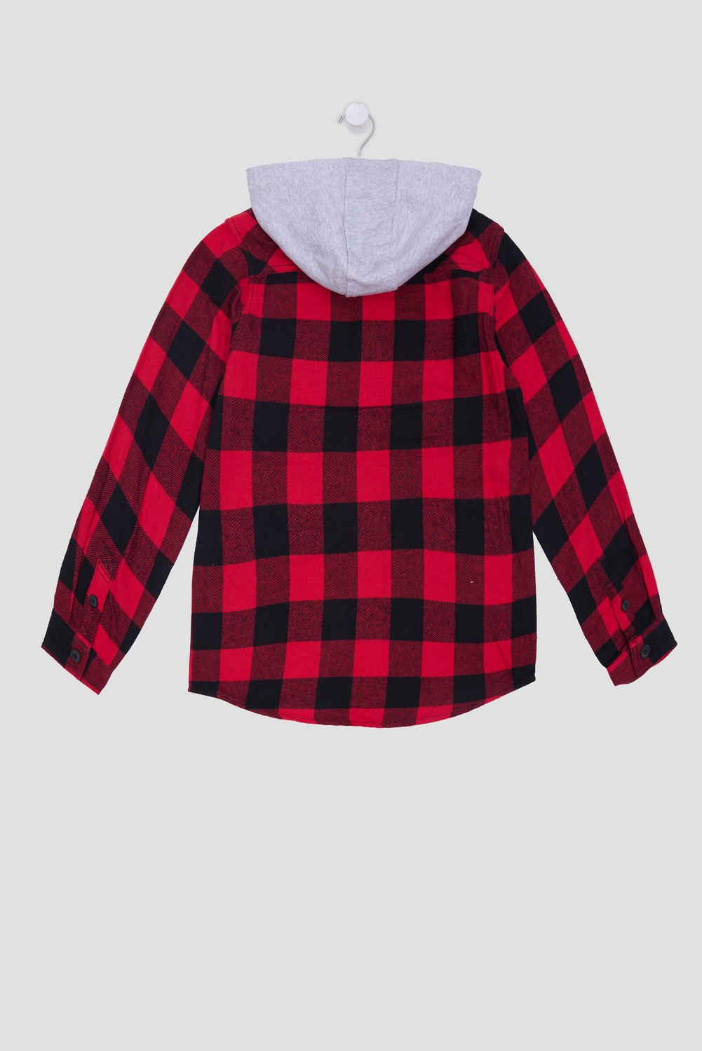 Arsenic Youth Hooded Plaid Button-Up Arsenic Youth Hooded Plaid Button-Up