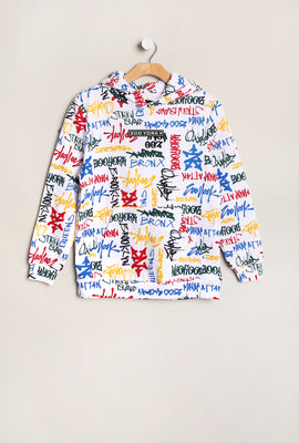 Zoo York Youth Allover Graffiti Print Hoodie