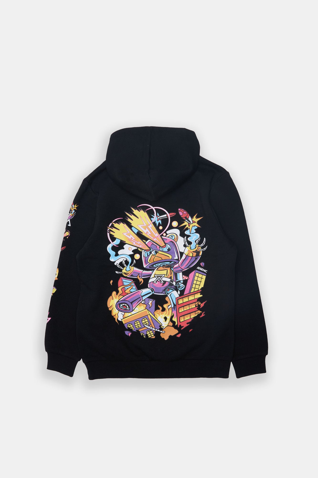 Arsenic Youth Robo Bear Graphic Hoodie - Black /
