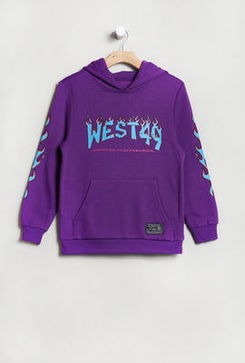Haut à Capuchon Logo Flammes West49 Junior