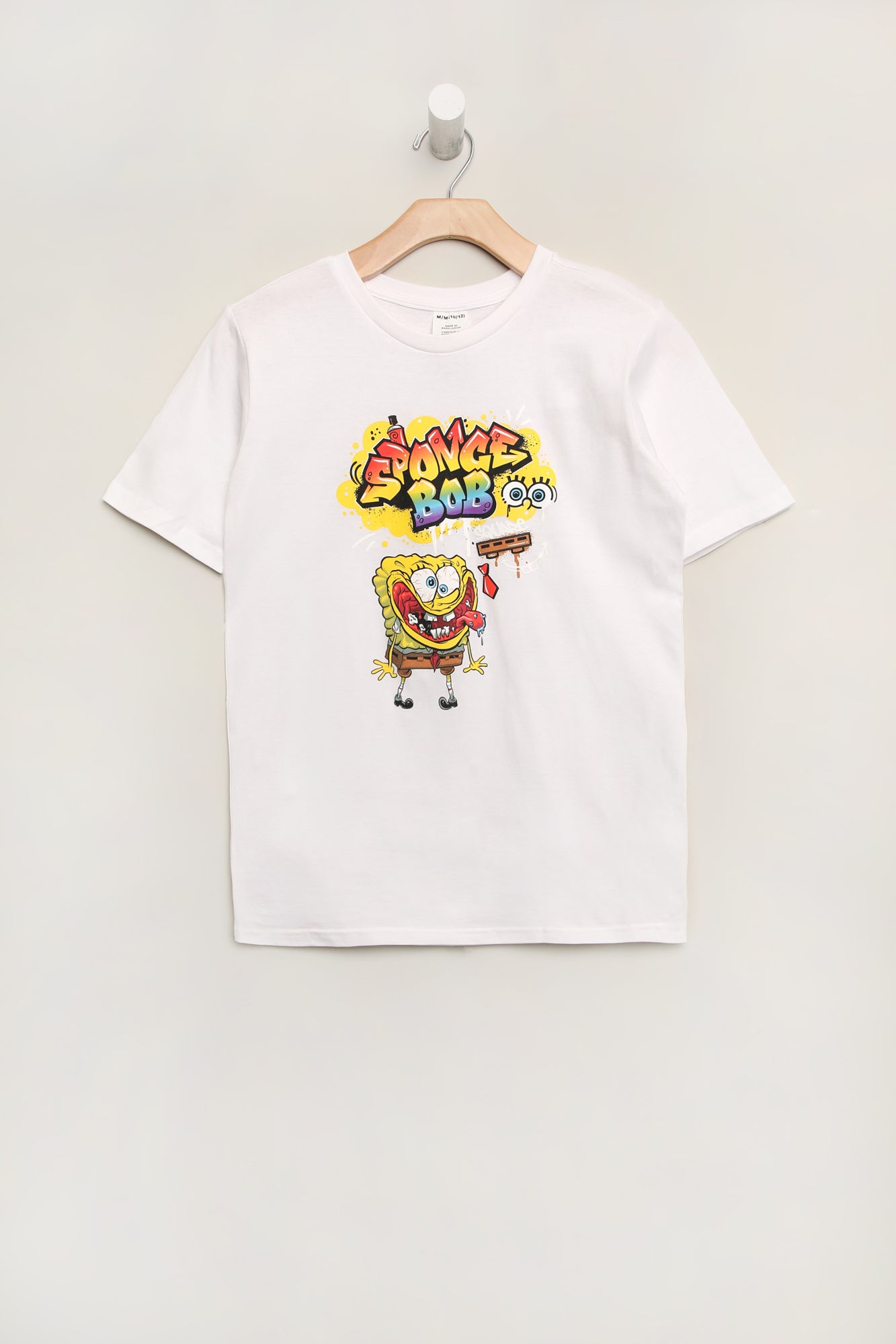 Youth SpongeBob Graphic T-Shirt - White /