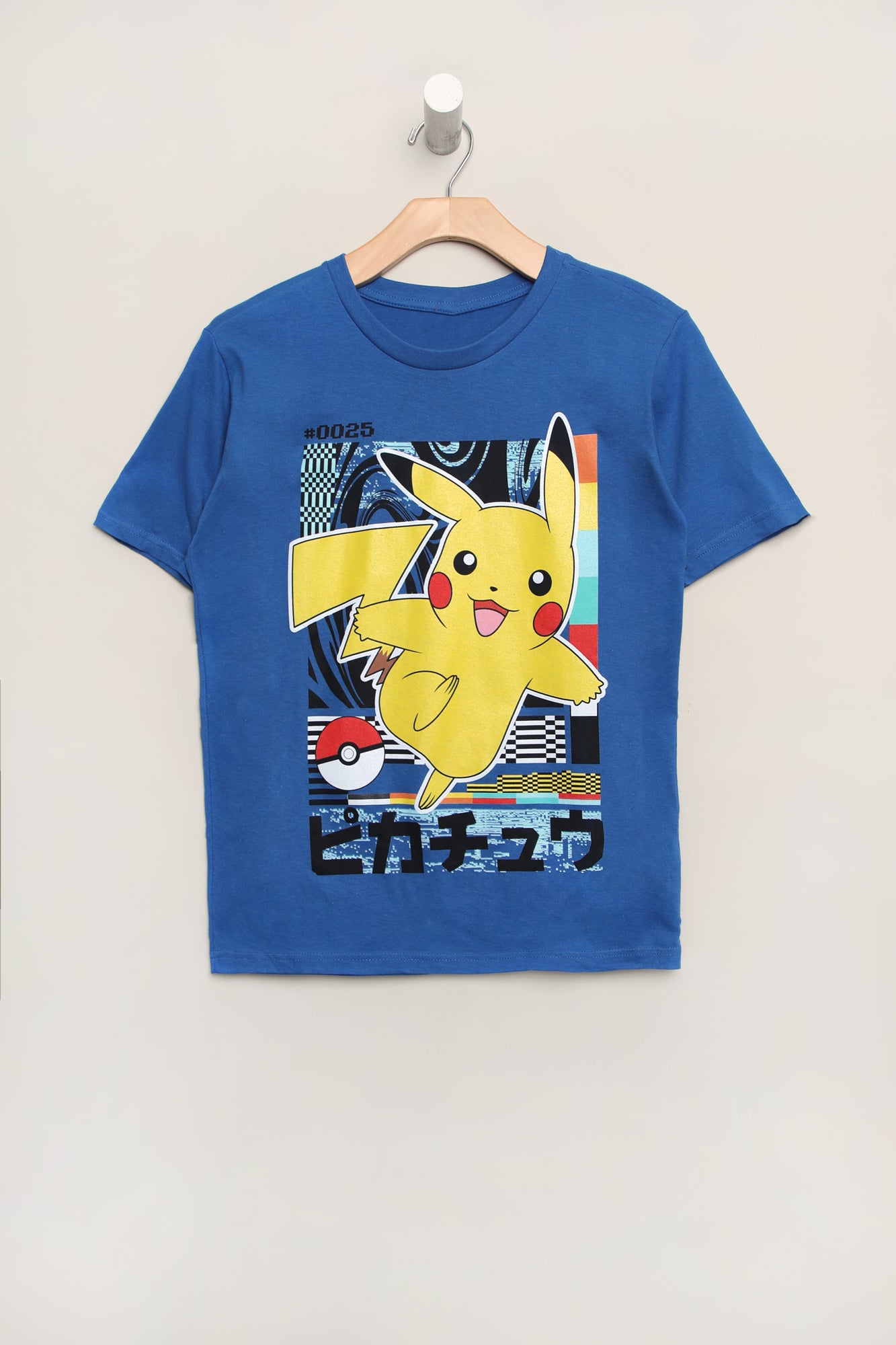 Youth Pokémon Pikachu T-Shirt - Blue /