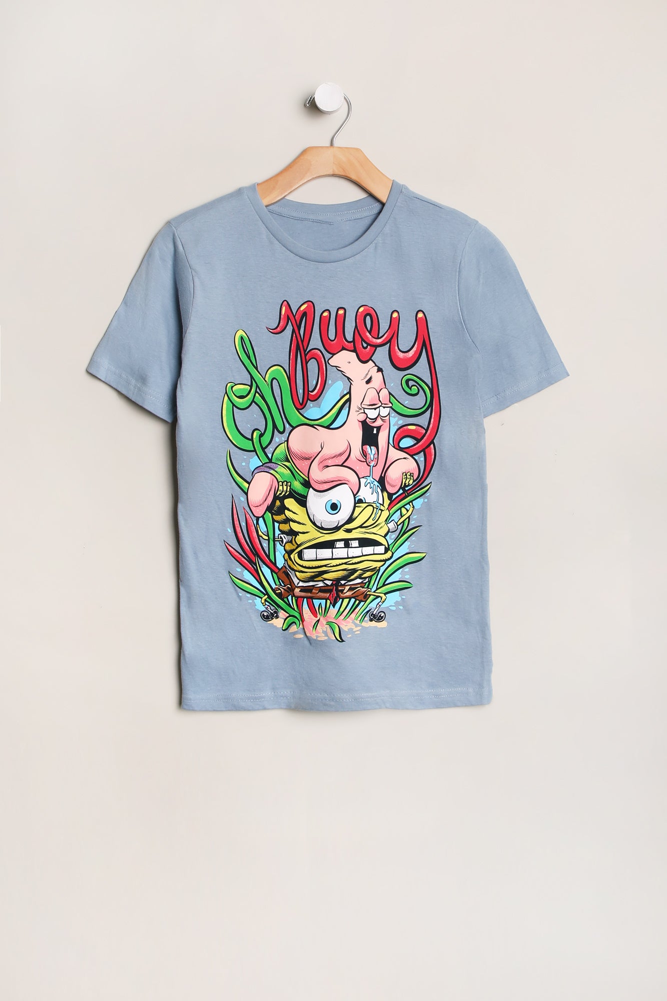 Youth SpongeBob Oh Buoy Graphic T-Shirt - Blue /