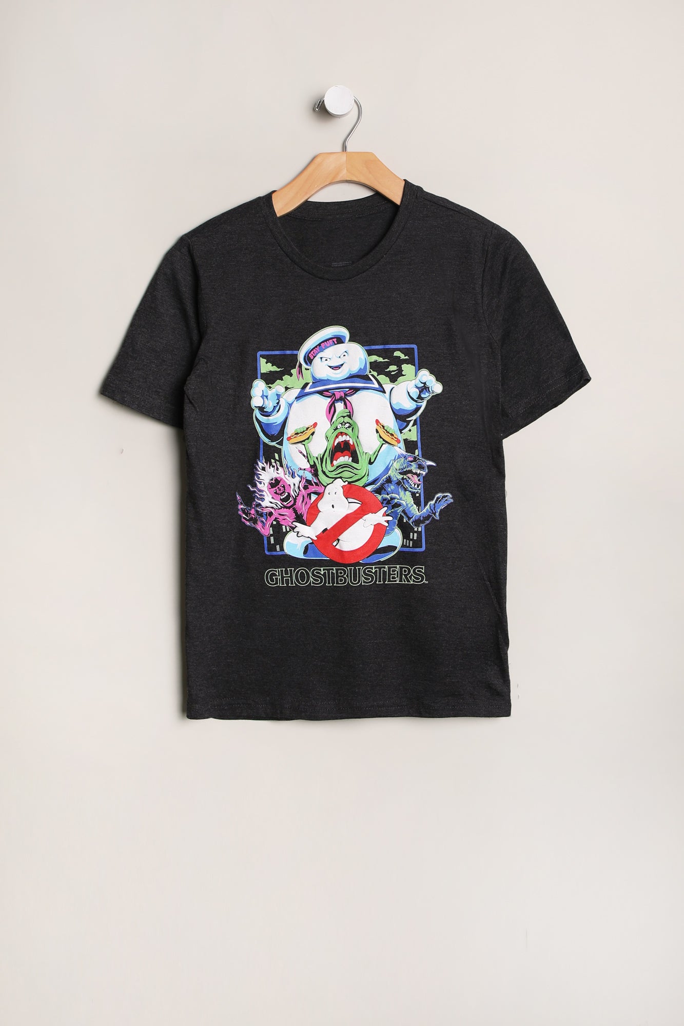 Youth Ghostbusters Graphic T-Shirt - Charcoal /