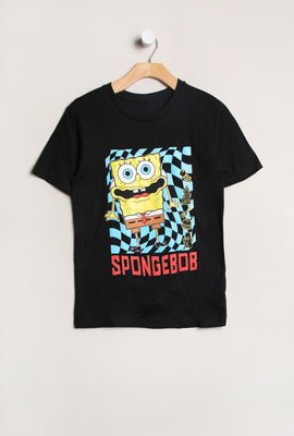 Youth SpongeBob Checkered T-Shirt