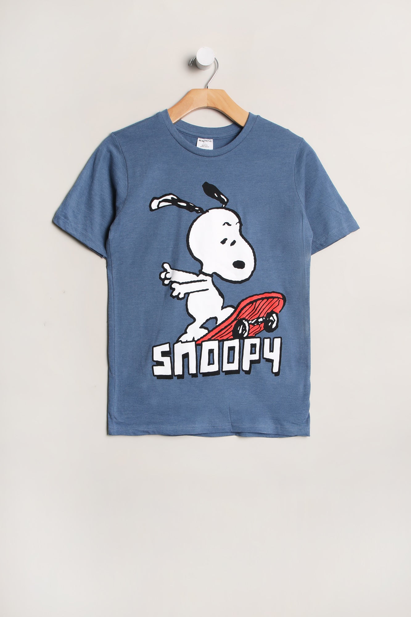 Youth Skateboarding Snoopy T-Shirt - Blue /