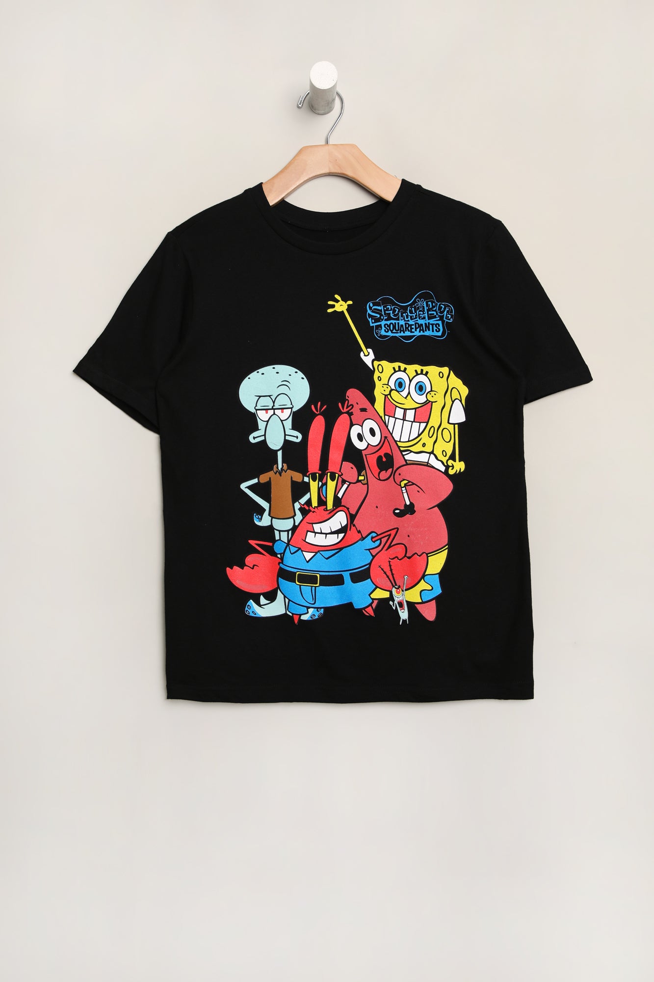 Youth SpongeBob SquarePants Character T-Shirt - Black /