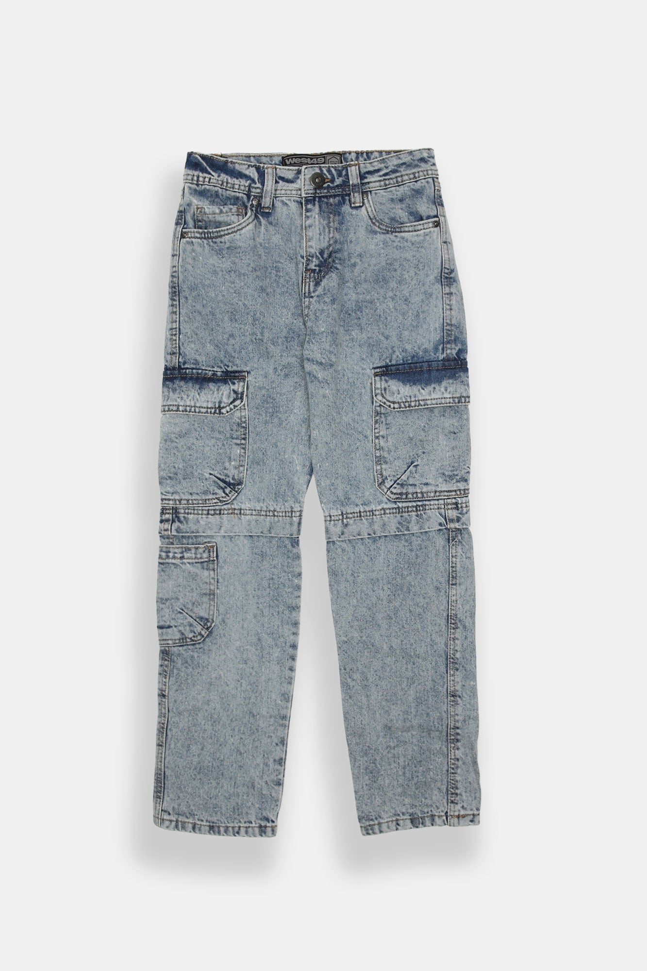 West49 Youth Cargo Jeans - Light Denim Blue /