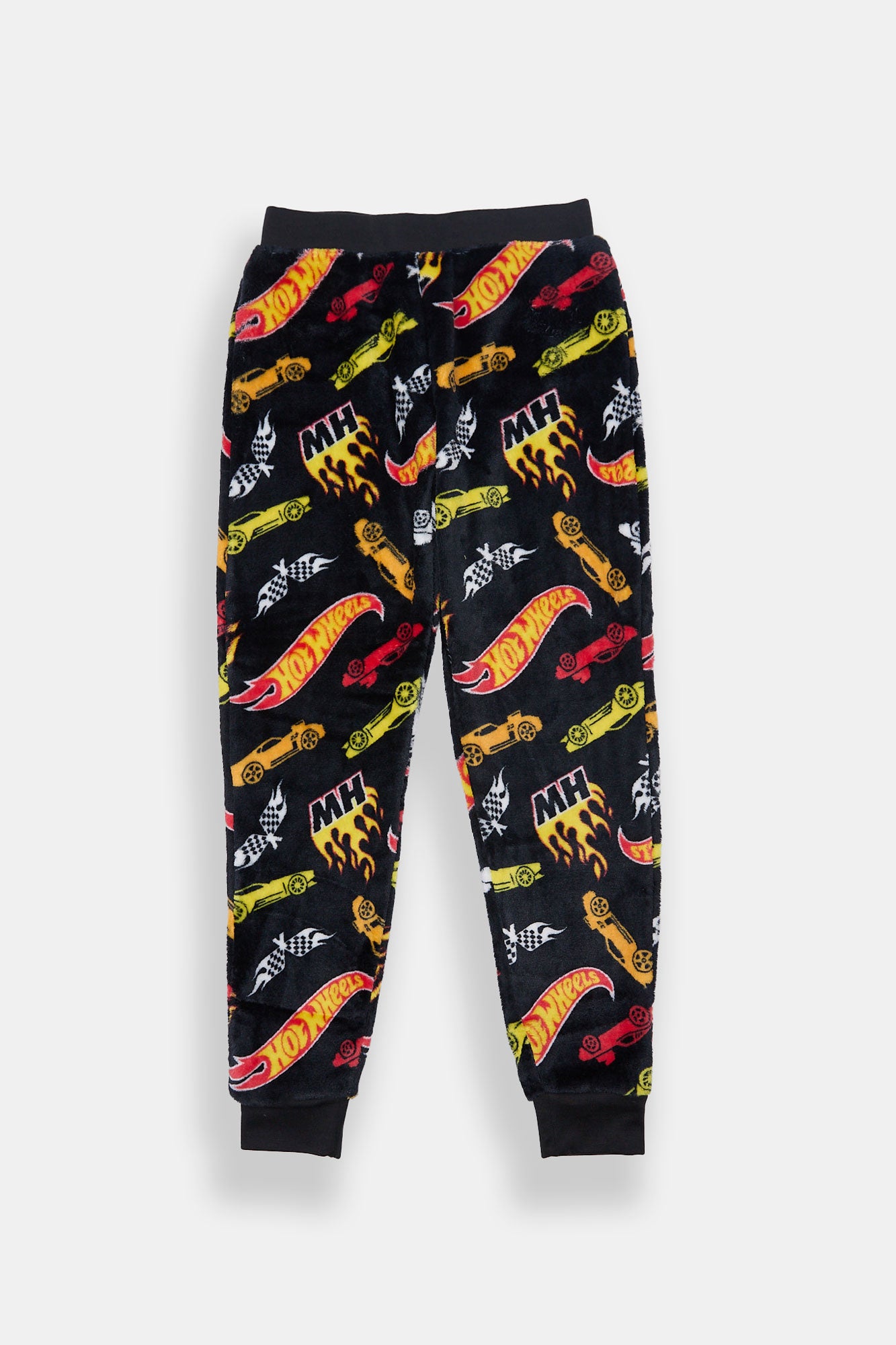 Youth Hot Wheels Plush Pajama Pant - Black /