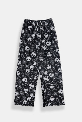 Youth Jack Skellington B&W Plush Pajama Pant