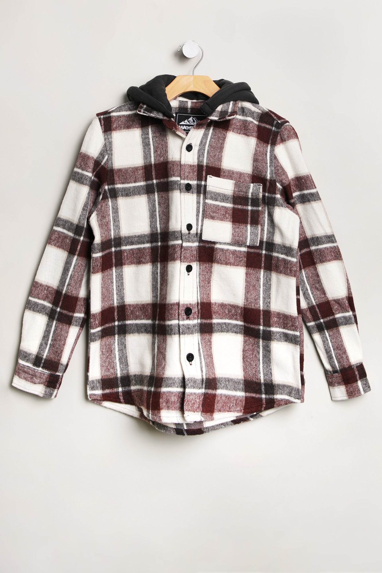 West49 Youth Hooded Plaid Shacket - /