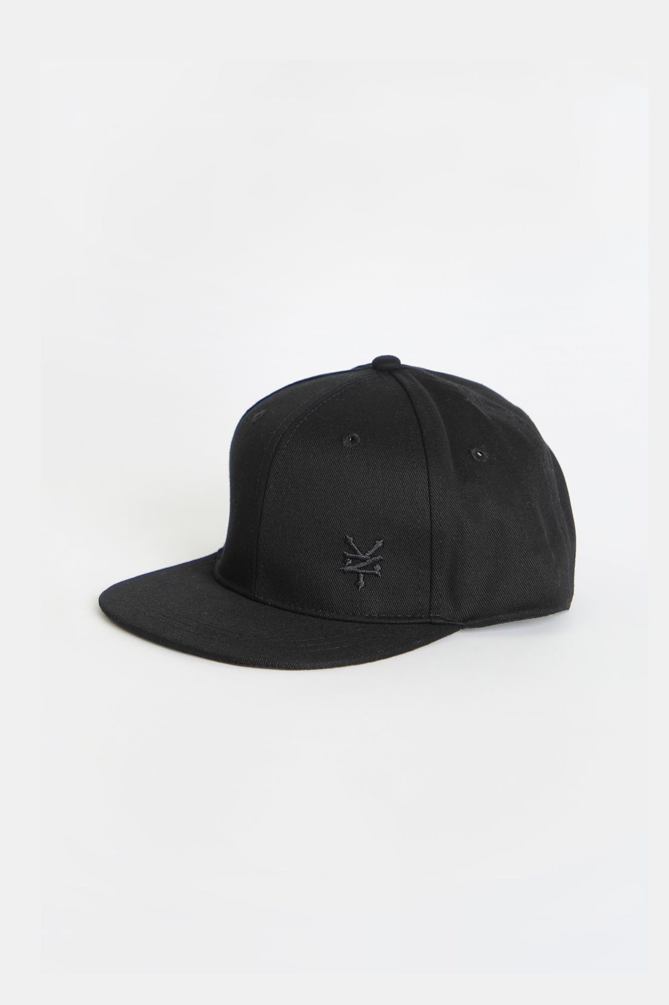 Zoo York Youth Tonal Logo Flat Brim Hat - Black / O/S