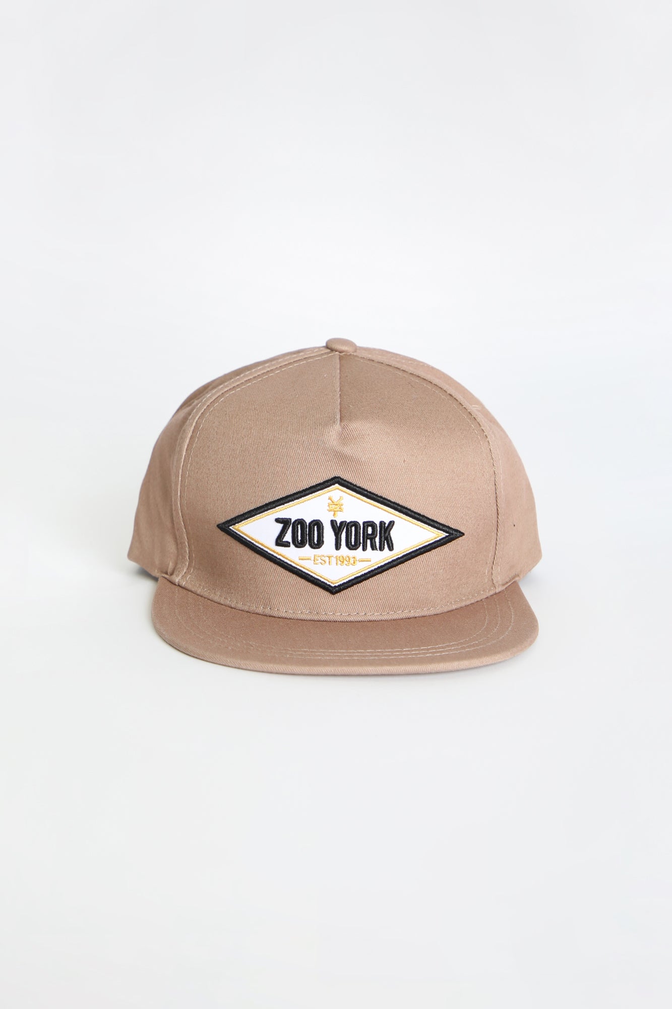 Zoo York Youth Logo Patch Flat Brim Hat - Tan / O/S