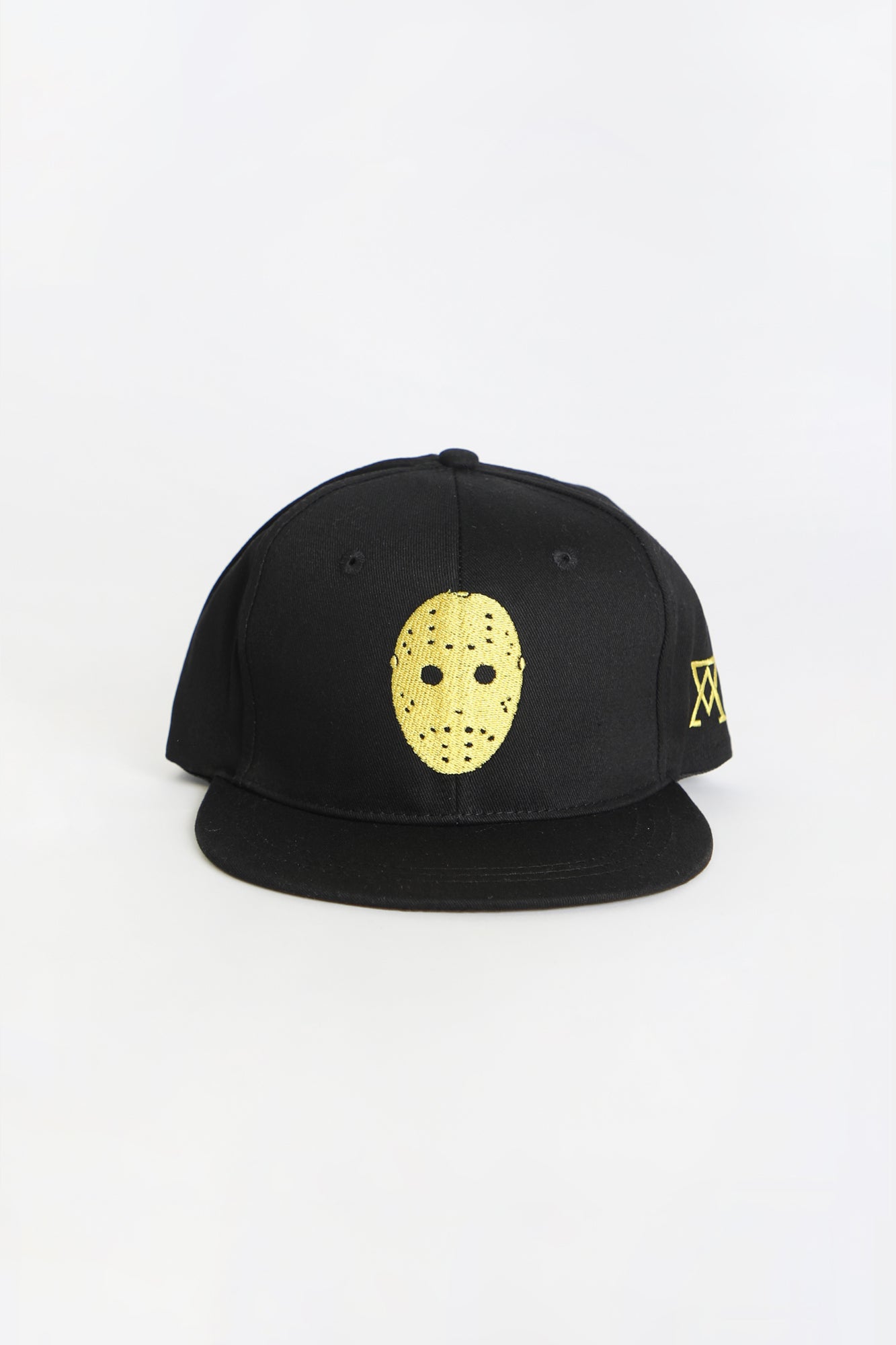 Arsenic Youth Golden Mask Flat Brim Hat - Black / O/S