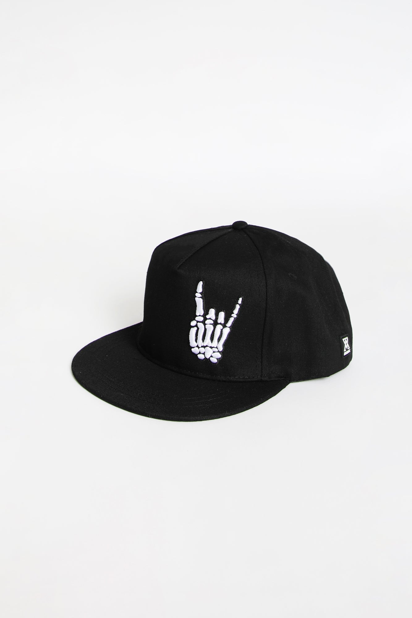 Arsenic Youth Skeleton Hand Flat Brim Hat - Black / O/S