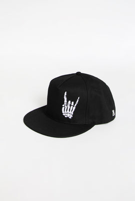 Arsenic Youth Skeleton Hand Flat Brim Hat