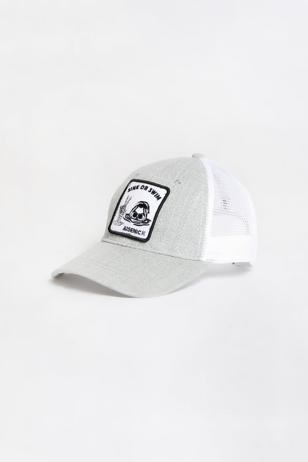 Arsenic Youth Sink Patch Trucker Hat Heather Grey