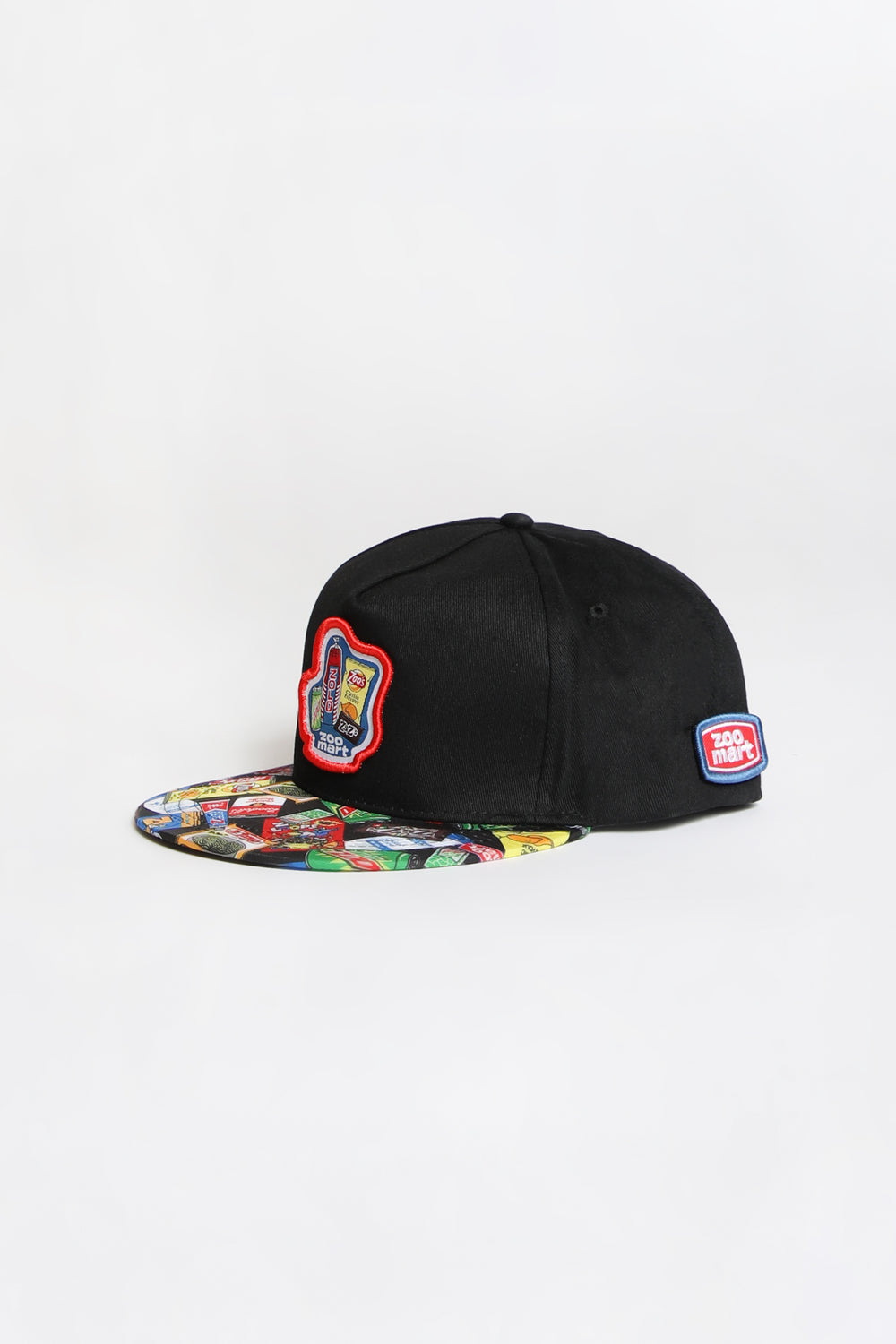Zoo York Youth Zoomart Flat Brim Hat Black