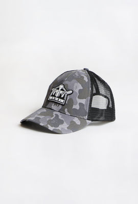 Arsenic Youth Skull Patch Camo Trucker Hat