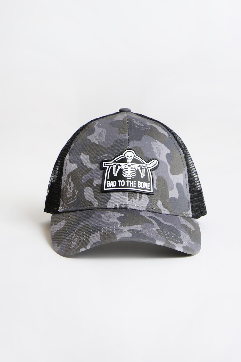 Arsenic Youth Skull Patch Camo Trucker Hat Arsenic Youth Skull Patch Camo Trucker Hat